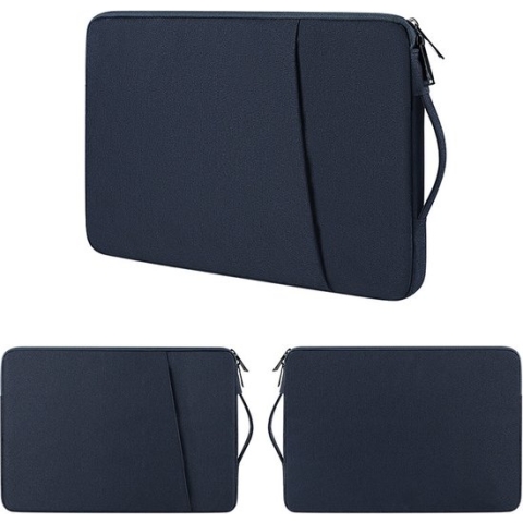 Case2go - Laptoptas 15.4 Inch - Schooltas - Extra vakken - Met Handvat - Waterafstotend - Donker Blauw