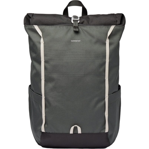 Sandqvist Arvid Multi Green with Grey Webbing Rugzak SQA1956 Duurzaam 15L