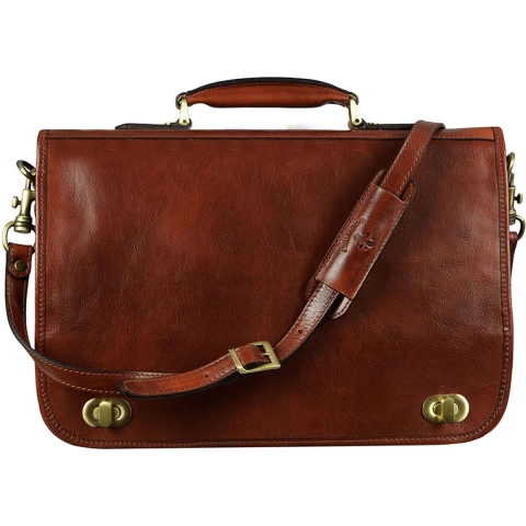 Leren Briefcase, laptoptas - ILLUSIONS