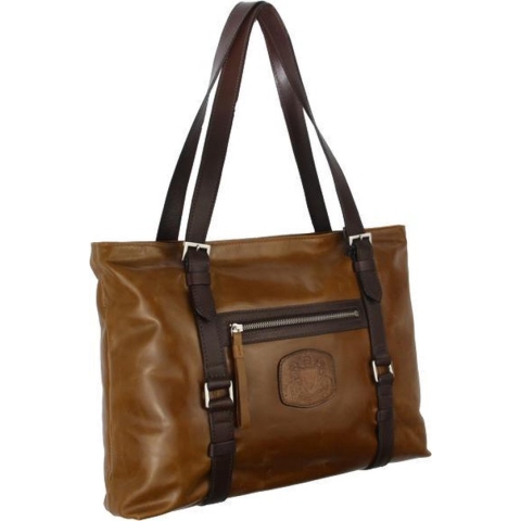 Hidesign lederen handtas 'Presilla' cognac