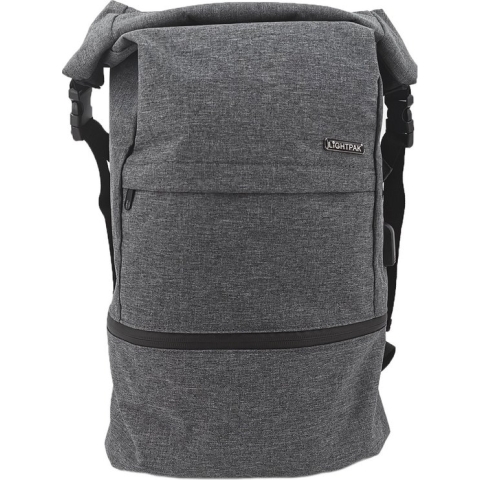 Rugzak - Lightpak - Grijs met 17" laptopvak - 43x30x14cm - 600D Polyester - JU-46155