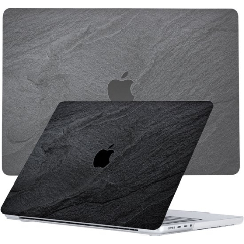 Lunso - cover hoes - MacBook Pro 16 inch M1 / M2 (2021-2023) - Black Stone - Vereist model A2485 / A2780