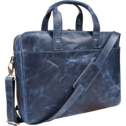 Tony Perotti Laptoptas / Werktas / Aktetas - 15 inch - Leer - Arno - Blauw