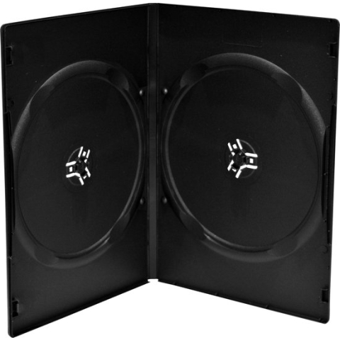 MediaRange BOX34 CD-doosje Dvd-hoes 2 schijven Zwart
