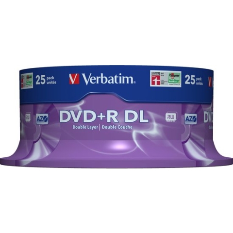 "Verbatim DVD+R DL 8,5GB 8x SP MATT SILVER SURFACE - Rohling"