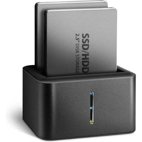 AXAGON ADSA-D25 USB 3.2 Gen 1 - 2x SATA 6G 2.5 SSD/HDD CLONE DUAL MINI dock *USBAM *MICROBM *SATAF