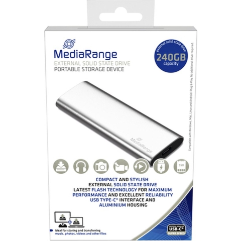 MediaRange | SSD | Extern | 240 GB | USB-C