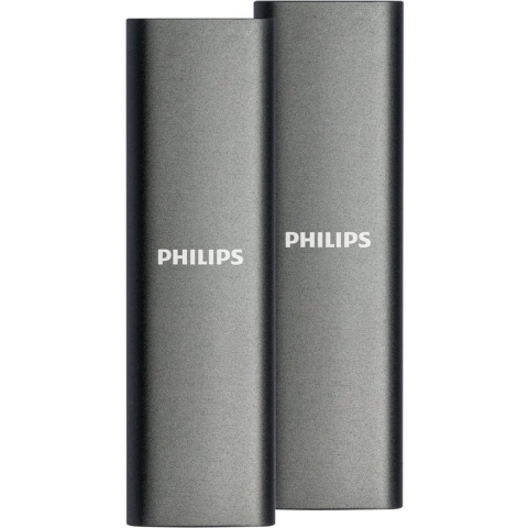 Philips Portable Externe SSD 1TB Duo Pack (2x 1TB) - Ultra Speed USB-C - USB A 3.2, Read 540MB/s - Write 520MB/s - Windows/ macOS/ Game console