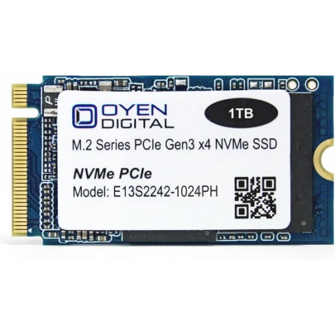 Oyen Digital 1TB M.2 2242 NVMe PCIe 3D TLC SSD