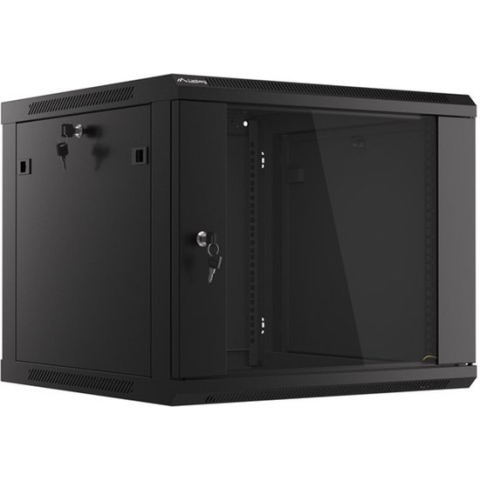 Lanberg - Rackkast 19" wandmontage 9U F600 FlatPack kleur zwart RAL9004 Lanberg WF01-6609-10B