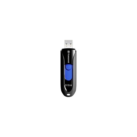 Transcend JetFlash® 790 TS512GJF790K USB-stick 512 GB USB 3.2 Gen 2 (USB 3.1) Zwart, Blauw
