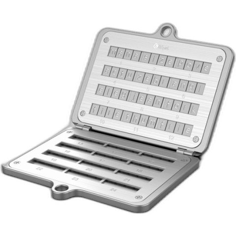 Ellipal Seed Phrase Steel - Seed Phrase Protector voor alle hardware wallets - 12/24 words