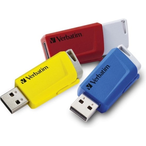 Pendrive Verbatim Store 'n' Click 3 Pieces Multicolour 16 GB