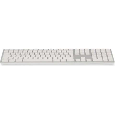 LMP - Aluminium Bluetooth Numeriek Toetsenbord - 110 keys - QWERTY (EN) indeling (ISO) - Multi-Host feature - Zilver/Wit