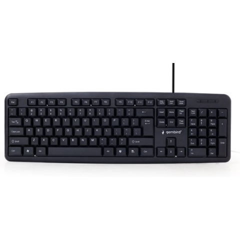 Gembird KB-U-103-PT - USB Toetsenbord - QWERTY - Zwart