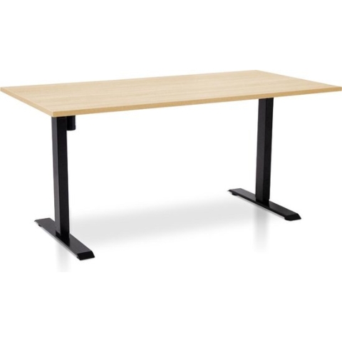 Zit-sta bureau elektrisch verstelbaar - MRC EASY | 160 x 80 cm | frame zwart - blad wild peren