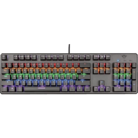 Trust GXT 865 Asta - Zwarte USB QWERTY UK International Toetsenbord