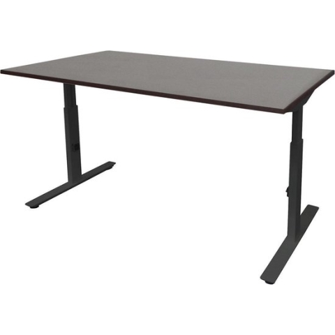 RoomForTheNew Bureau Schiphol plus-Bureau - Bureautafel - Gaming bureau - Game bureau - Computertafel - Desk - Bureau wit - Verstelbaar bureau - Gaming Desk - Bureau tafel - Bureau verstelbaar--Logan eiken blad-Zwart  onderstel- 160x80