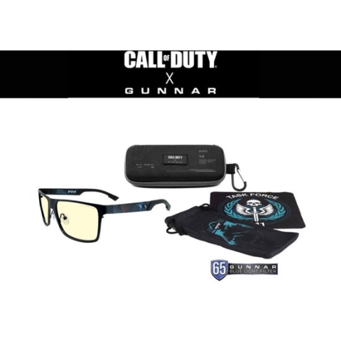 GUNNAR Gaming en computerbril | Model: Call of Duty - Glas Tint: Amber (Blokkeert 65% Blauw licht & 100% UV)| Gepatenteerde blauw licht filterende glazen