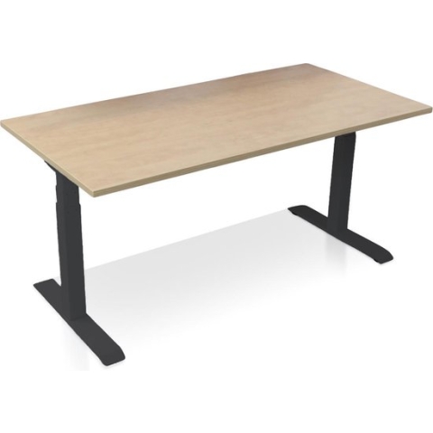 Zit-sta bureau elektrisch verstelbaar - MRC PRO NEN-EN 527 | 160 x 80 cm | frame zwart - blad wild peren | memory functie met USB | 150kg draagvermogen