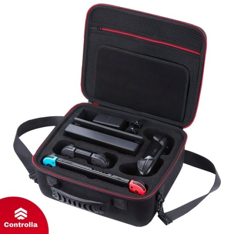 Case geschikt voor Nintendo Switch Accessoires en Switch OLED - Hard Case Hoes Tas Koffer Game Reistas - voor Console, Games en Controller / Joy Con