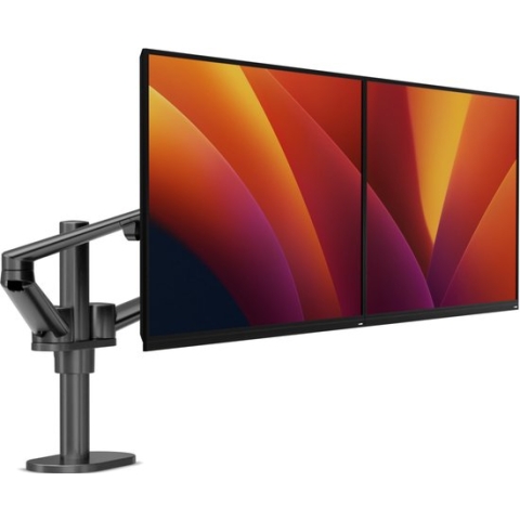 Alberenz® Dubbele Monitor Arm Zwart - Dubbele Monitorbeugel - Monitorarm 2 schermen - Monitor beugel - Ergonomisch ontwerp