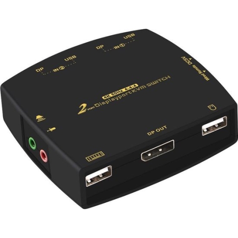 Displayport KVM switch met usb aansluiting