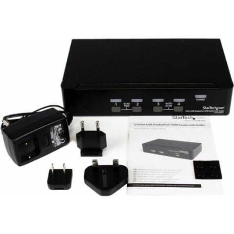StarTech 4-poort USB DisplayPort KVM-switch met Audio