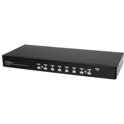 StarTech 8-poort 1U-Rack USB KVM-switch met OSD en Bekabeling