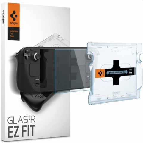 Spigen - Steam Deck screenprotector - Gehard glas met montage frame - Transparant