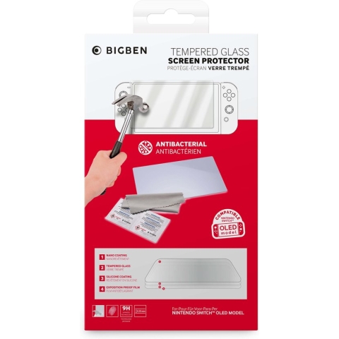 Bigben Tempered Glass Screenprotector - Nintendo Switch OLED
