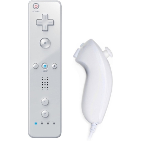 Controller & Nunchuk Geschikt voor Wii & Wii U met Motion Plus - Wit