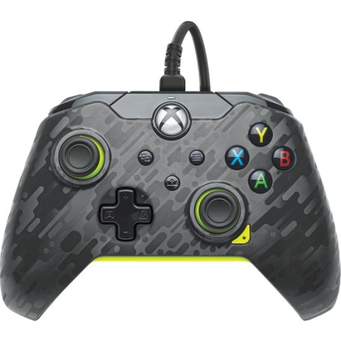 PDP - Bedrade Xbox Controller - Xbox Series X|S, Xbox One & Windows - Electric Carbon