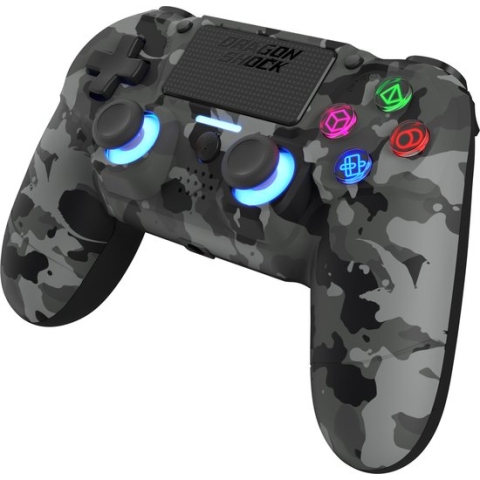 DragonShock - MIZAR BT - Draadloze Controller Grijs Camo - Geschikt voor PS4, PC en Mobile