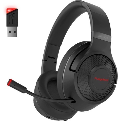 Fuegobird UG-01 2.4GHz Draadloze Gaming Headset - Bluetooth koptelefoon - Multiplatform - Geschikt voor PS4/PS5, Nintendo Switch - Zwart