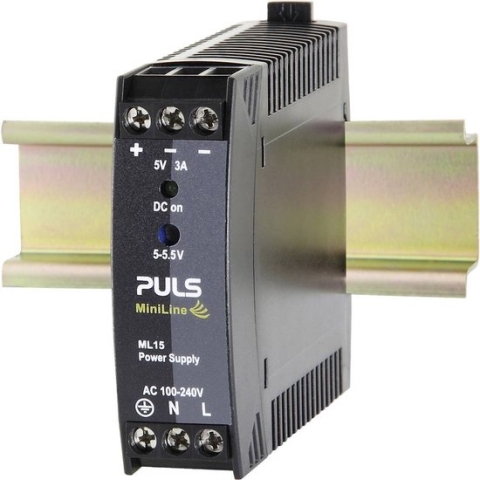 PULS MiniLine ML15.051 DIN-rail netvoeding 5 V/DC 3 A 15 W Aantal uitgangen: 1 x Inhoud: 1 stuk(s)