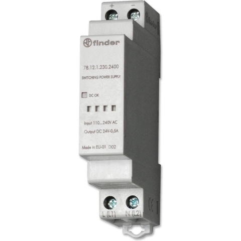 Finder 78.12.1.230.2400 DIN-rail netvoeding 24 V/DC 0.63 A 12 W Inhoud: 1 stuk(s)
