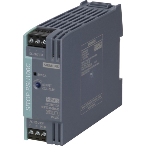 Siemens SITOP PSU100C 24 V/1,3 A DIN-rail netvoeding 24 V/DC 1.3 A 30 W Aantal uitgangen: 1 x Inhoud: 1 stuk(s)