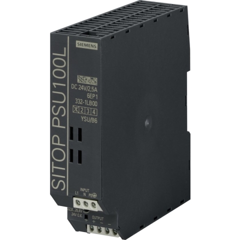 Siemens SITOP PSU100L 24 V/2,5 A DIN-rail netvoeding 24 V/DC 2.5 A 60 W Aantal uitgangen: 1 x Inhoud: 1 stuk(s)