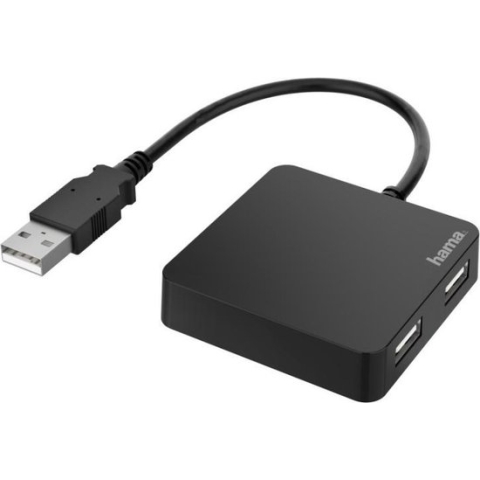 Hama USB-hub 4-poorts USB 2.0 480 Mbit/s