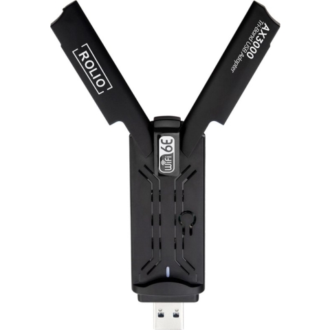 Rolio WiFi adapter USB - 3000Mbps - WiFi 6E - Dual Antenne