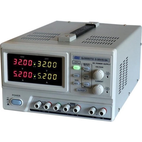 Regelbare voeding 2x30V/5A digitaal programmeerbaar