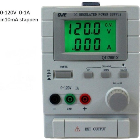 Regelbare voeding 0-120V, 0-1A