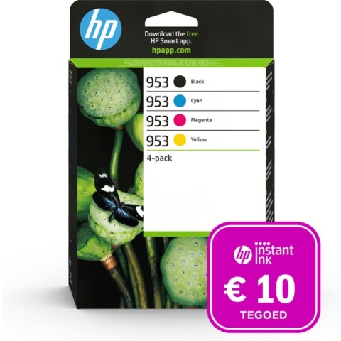 HP 953 - Inktcartridge kleur & zwart + Instant Ink tegoed