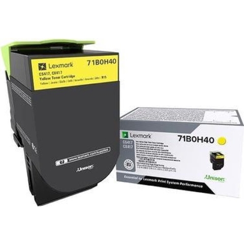 Lexmark 71B0H40 tonercartridge 1 stuk(s) Origineel Geel