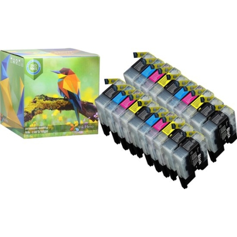 Ink Hero - 20 Pack - Inktcartridge / Alternatief voor de Brother LC1240 DCP J525W J725DW J925DW MFC J430W J5910DW J625DW J6510DW J6710D J6710DW J6910DW J825DW