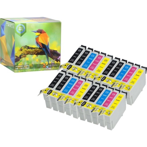 Ink Hero - 20 Pack - Inktcartridge / Alternatief voor de Epson Stylus Office T0615 T0611 T0612 T0613 T0614 D3850 D4200 DX4250 D68 D68 D68 D88 D88+ DX3800 DX3850 DX3850+ DX4200 DX4800 DX4850 DX4850+
