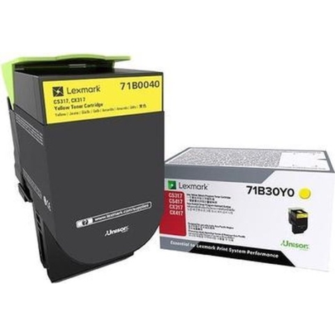 Lexmark 71B0040 tonercartridge 1 stuk(s) Origineel Geel