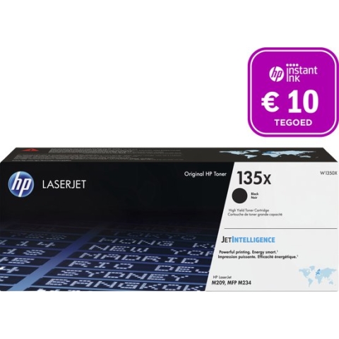 HP 135X Originele LaserJet Tonercartridge - Zwart + Instant Ink tegoed