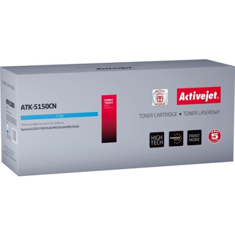ActiveJet ATK-5150CN Toner voor Kyocera-printer; Kyocera TK-5150C vervanging; Opperste; 10000 pagina's; cyaan.